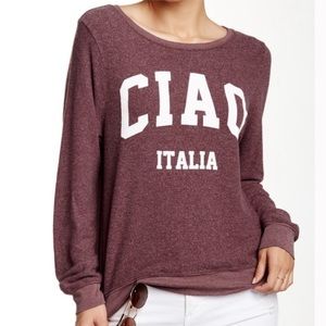 Wildfox Ciao Italia Baggy Beach Jumper